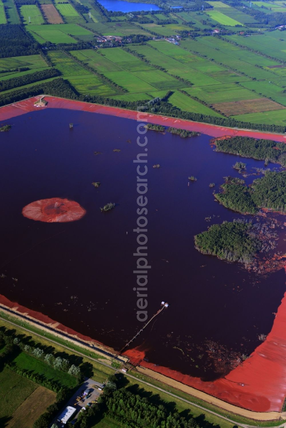 Stade from above - Sewage landfill near Stade in Lower Saxony