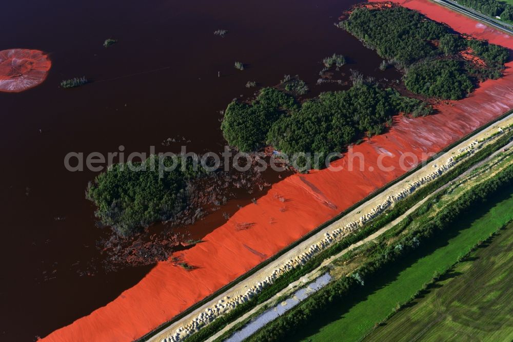 Aerial image Stade - Sewage landfill near Stade in Lower Saxony