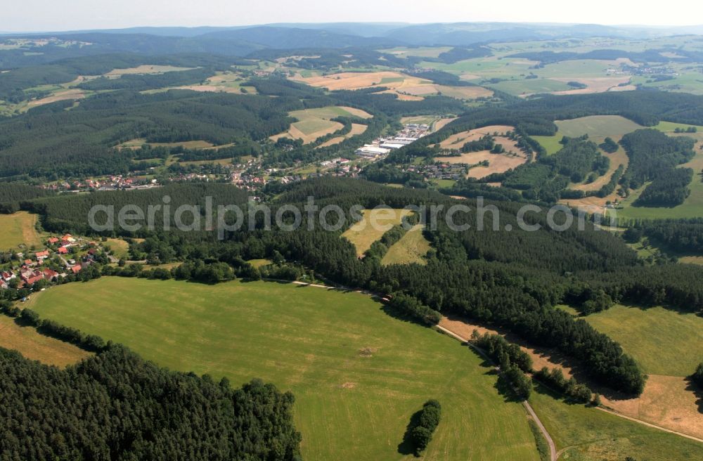 Königsee - Rottenbach from the bird's eye view: View of the district Rottenbach and environment in the state of Thuringia. Rottenbach is a district of the city Königsee - Rottenbach