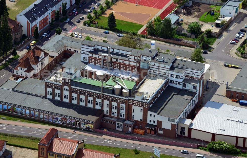 Magdeburg from the bird's eye view: View of the Roestfein Kaffee GmbH in Magdeburg in the state of Saxony-Anhalt