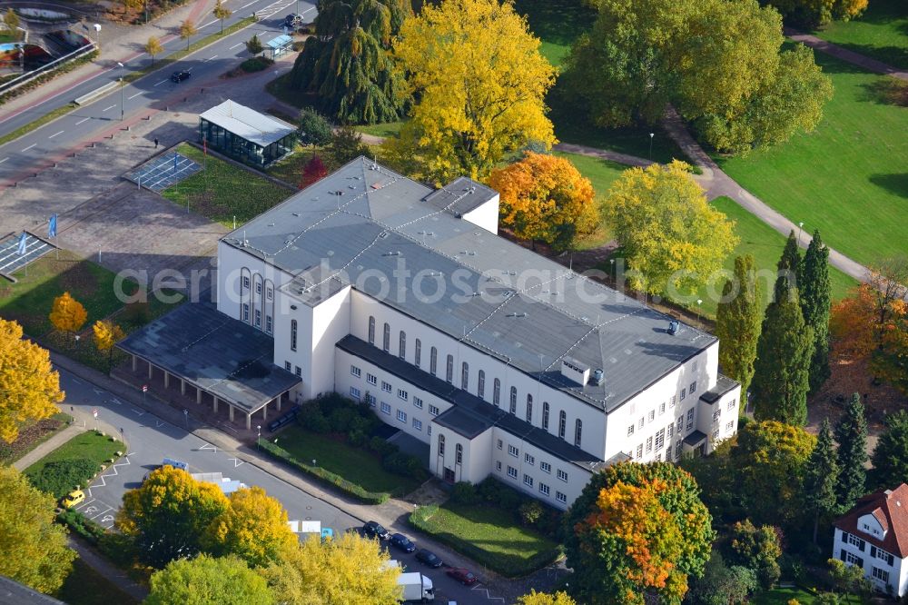 Bielefeld from above - View of the Rudolf-Oetker-Halle on the Stapenhorststraße in Bielefeld in North Rhine-Westphalia NRW