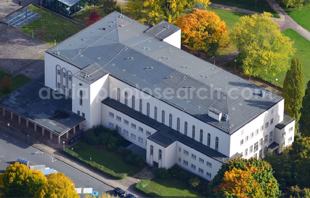 Bielefeld from the bird's eye view: View of the Rudolf-Oetker-Halle on the Stapenhorststraße in Bielefeld in North Rhine-Westphalia NRW