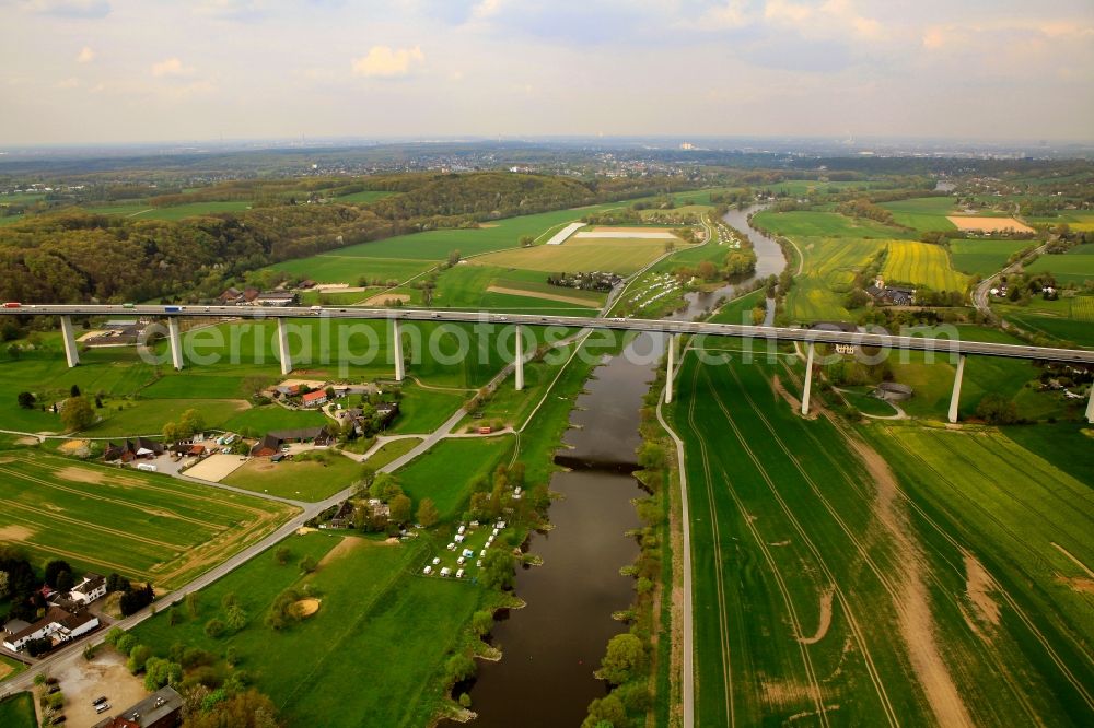 Essen from the bird's eye view: View of the Ruhr in Essen in the state of North Rhine-Westphalia