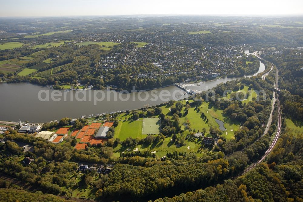 Essen from above - View of the Ruhr in Essen in the state of North Rhine-Westphalia