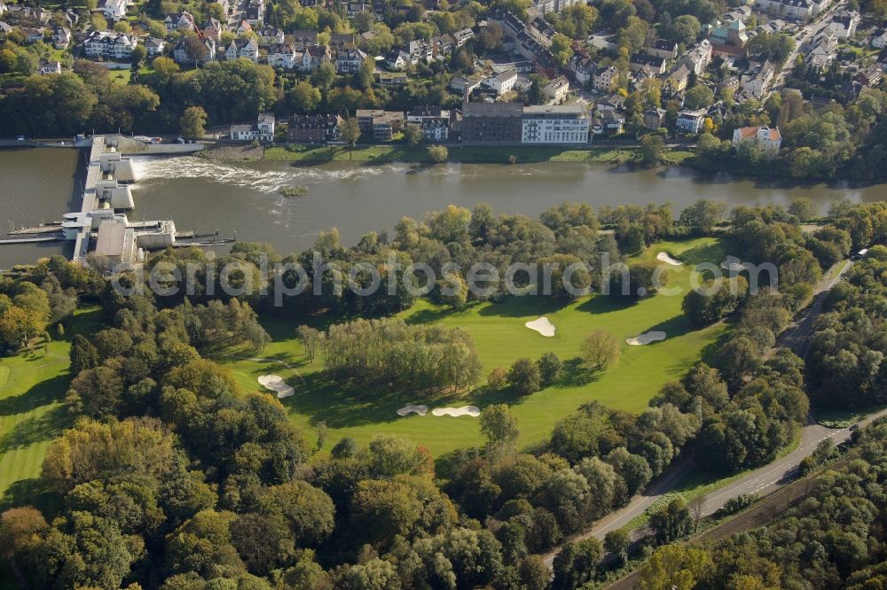 Aerial image Essen - View of the Ruhr in Essen in the state of North Rhine-Westphalia