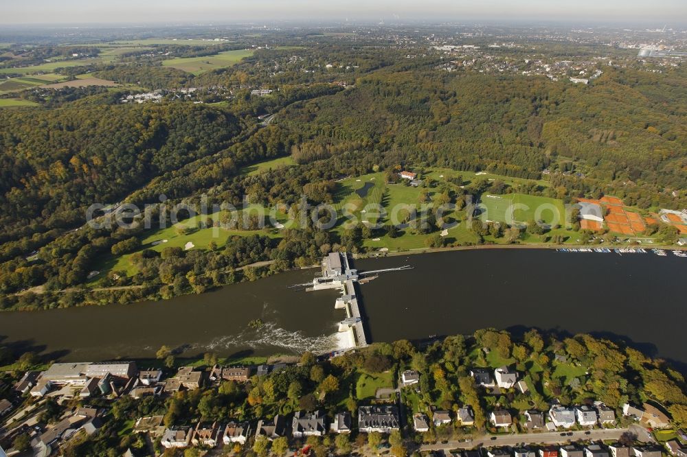 Essen from the bird's eye view: View of the Ruhr in Essen in the state of North Rhine-Westphalia