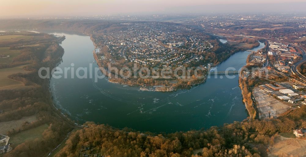 Essen from above - View of the Ruhr in Essen in the state of North Rhine-Westphalia