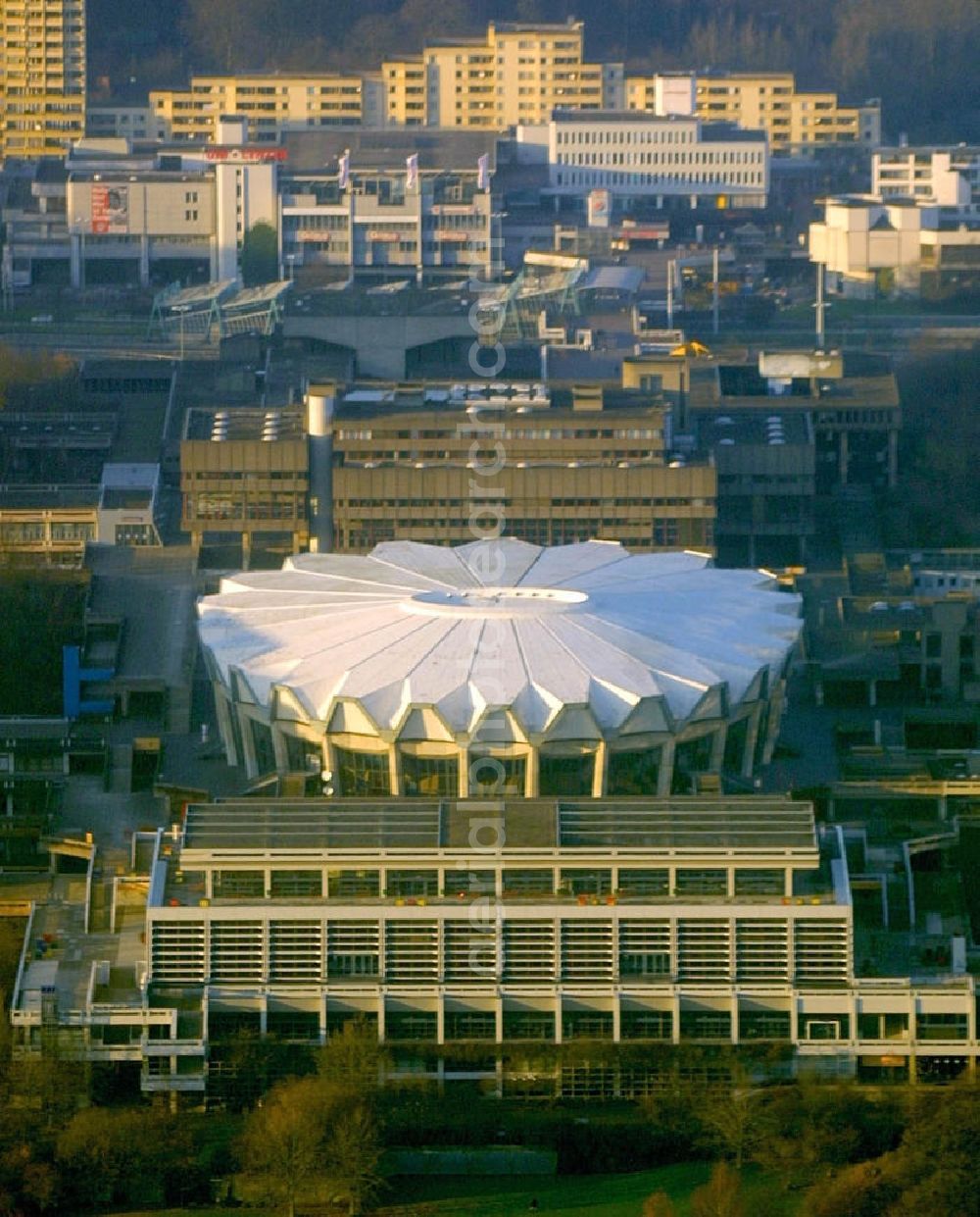 Aerial image Bochum - Blick auf das Audimax der Ruhr-Universitaet Bochum (RUB). The University of Bochum.