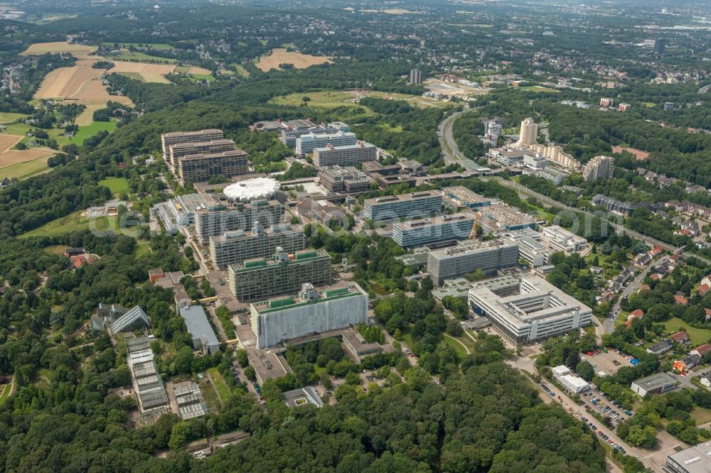 Aerial photograph Bochum - View of the campus of the RUB University of Bochum in North Rhine-Westphalia