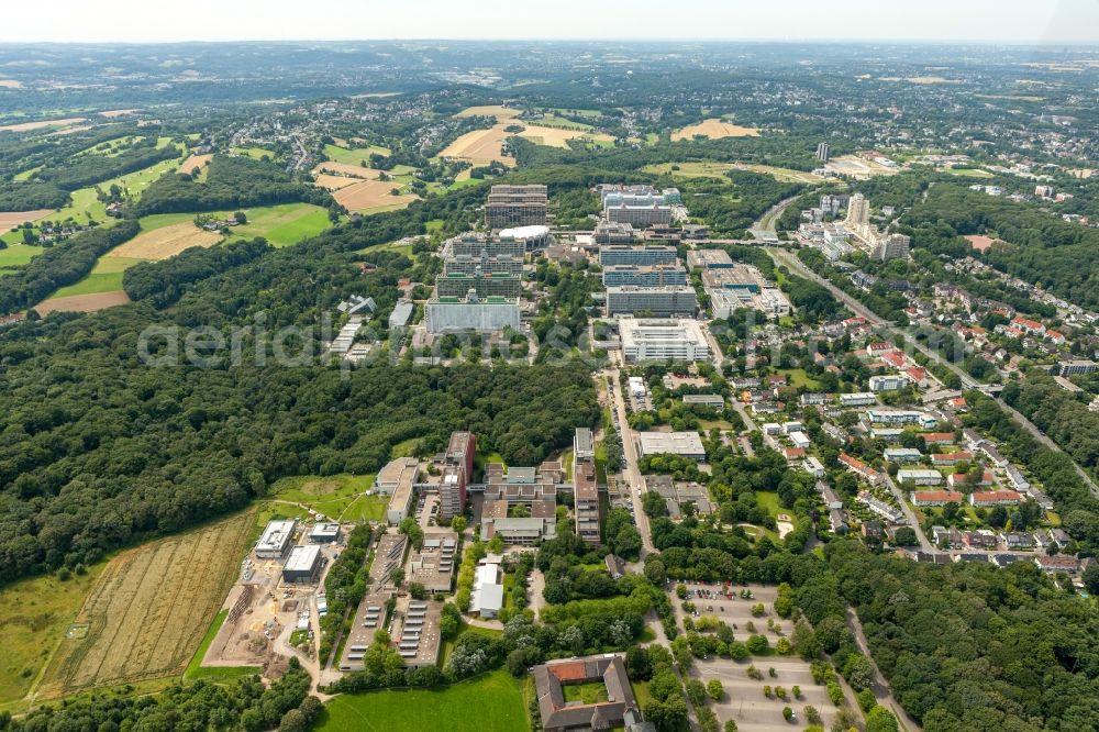 Bochum from above - View of the campus of the RUB University of Bochum in North Rhine-Westphalia