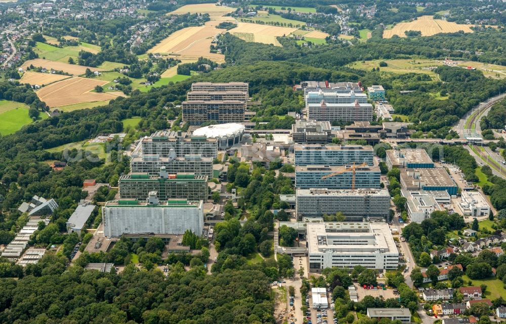 Bochum from the bird's eye view: View of the campus of the RUB University of Bochum in North Rhine-Westphalia