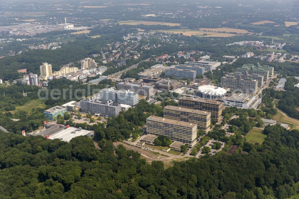 Bochum from above - Ruhr-University Bochum in Bochum, RUB in North Rhine-Westphalia