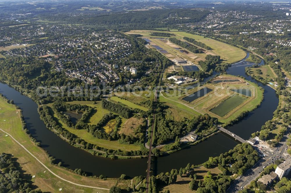 Aerial image Essen - Ruhrbogen in Steele a district of Essen in the Ruhr area in North Rhine-Westphalia