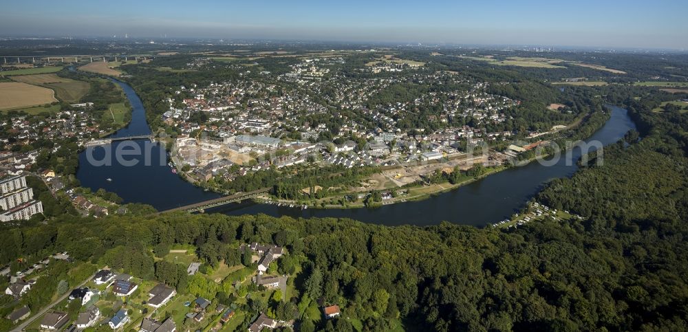 Aerial photograph Essen - Ruhrbogen in Steele a district of Essen in the Ruhr area in North Rhine-Westphalia