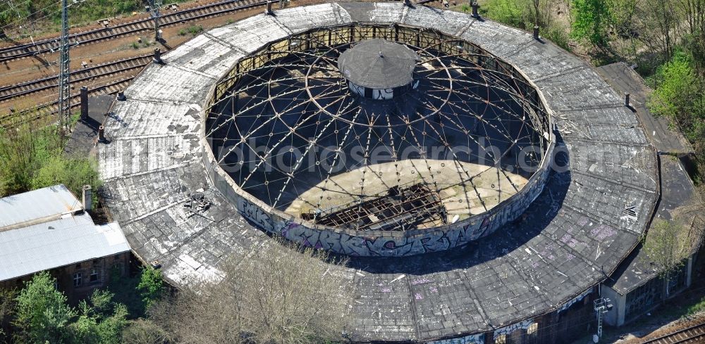 Aerial image Berlin - The ruins of the old shed in the yard around Berlin - Rummelsburg