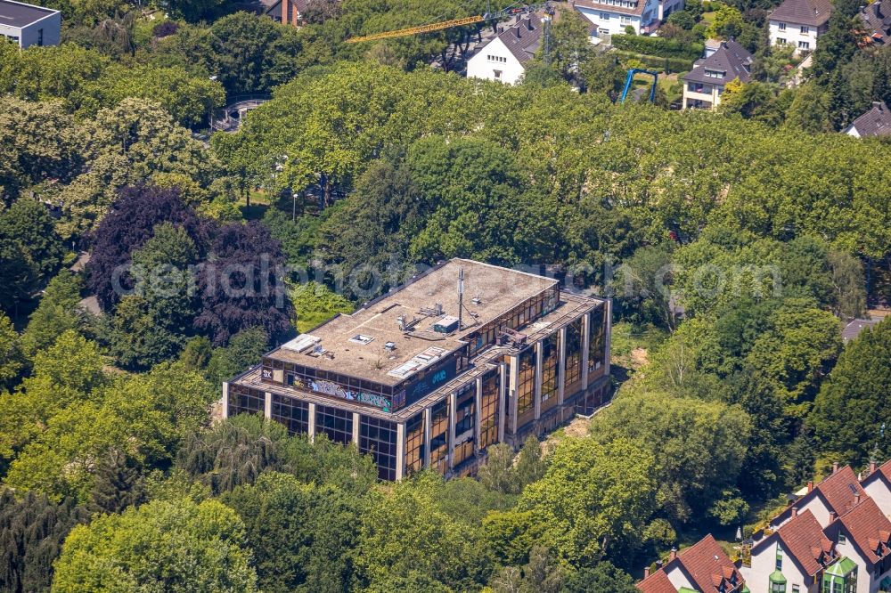 Aerial image Dortmund - Ruins of the former office building Siemens-Nixdorf-Haus on Max-Eyth-Strasse in Dortmund in the state North Rhine-Westphalia, Germany