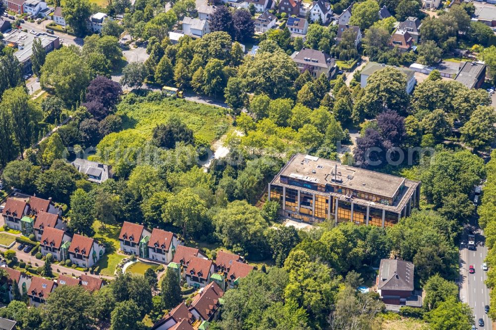 Aerial photograph Dortmund - Ruins of the former office building Siemens-Nixdorf-Haus on Max-Eyth-Strasse in Dortmund in the state North Rhine-Westphalia, Germany