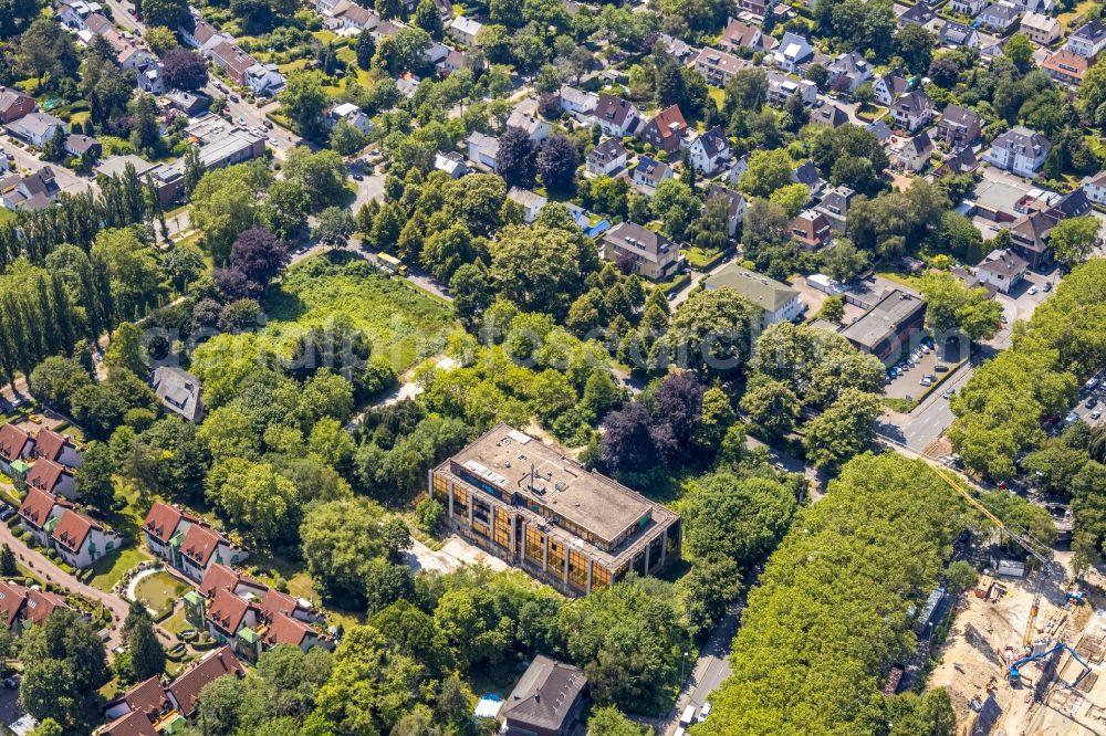 Dortmund from the bird's eye view: Ruins of the former office building Siemens-Nixdorf-Haus on Max-Eyth-Strasse in Dortmund in the state North Rhine-Westphalia, Germany