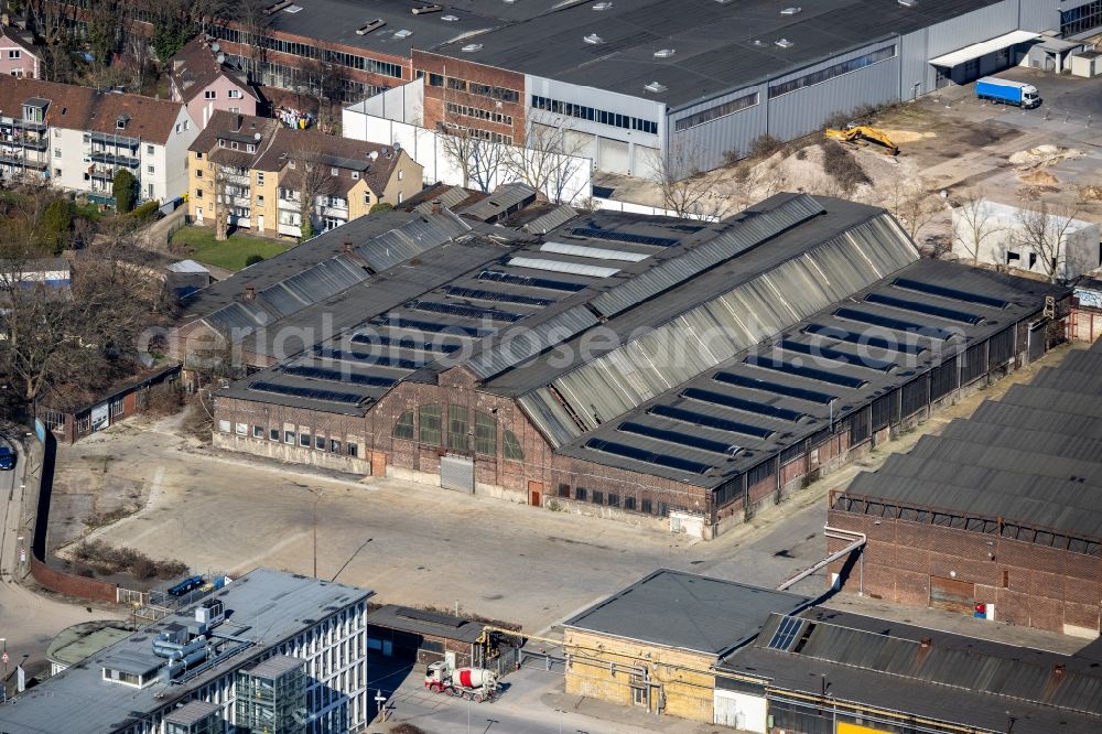 Aerial photograph Gelsenkirchen - Ruins of the former factory - building in Industriepark Berliner Bruecke on Hochkampstrasse in the district Bismarck in Gelsenkirchen at Ruhrgebiet in the state North Rhine-Westphalia, Germany