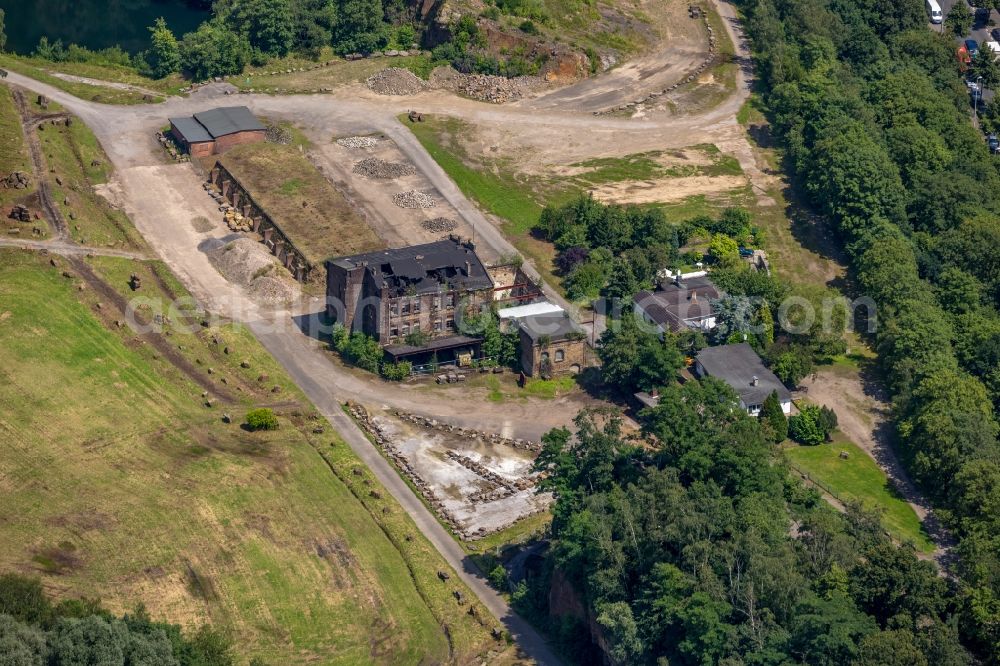 Aerial image Mülheim an der Ruhr - Ruins of the former factory - building in Muelheim on the Ruhr in the state North Rhine-Westphalia