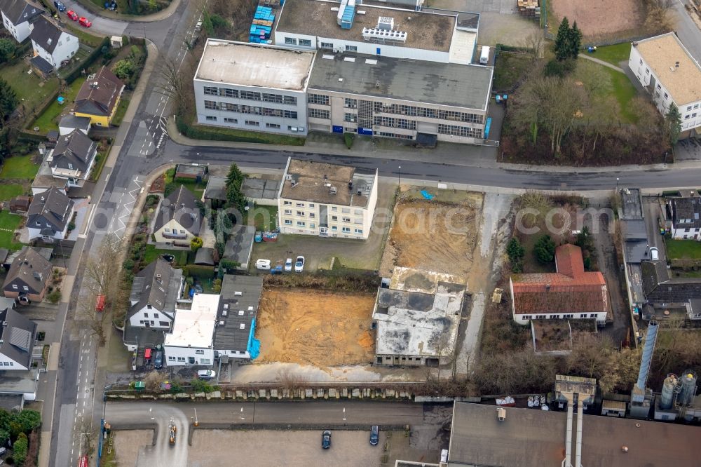 Aerial photograph Heiligenhaus - Ruins of the former factory - building in Heiligenhaus in the state North Rhine-Westphalia, Germany