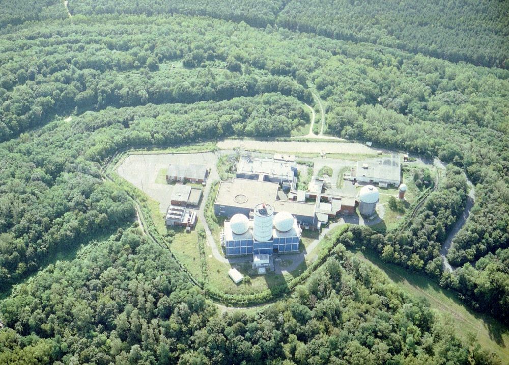 Berlin from the bird's eye view: Ruins of the former American military interception and radar system on the Teufelsberg in Berlin - Charlottenburg