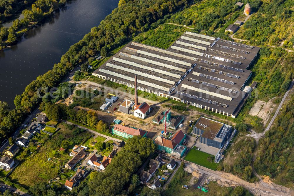 Duisburg from the bird's eye view: Ruins of the former Wedau marshalling yard in the district Neudorf-Sued in Duisburg in the Ruhr area in the state North Rhine-Westphalia, Germany