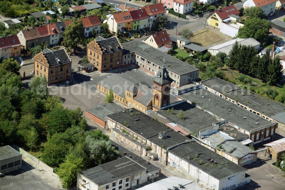 Aerial image Frankfurt (Oder) - Ruins of the former slaughterhouse at the Herbert Jensch-street location in Frankfurt (Oder) in Brandenburg