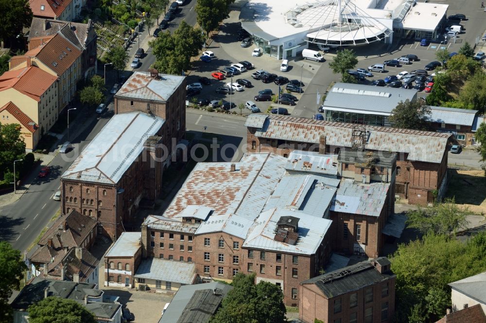 Aerial image Frankfurt (Oder) - Ruins of the former starch and sugar factory stock company in Frankfurt (Oder) in the state Brandenburg