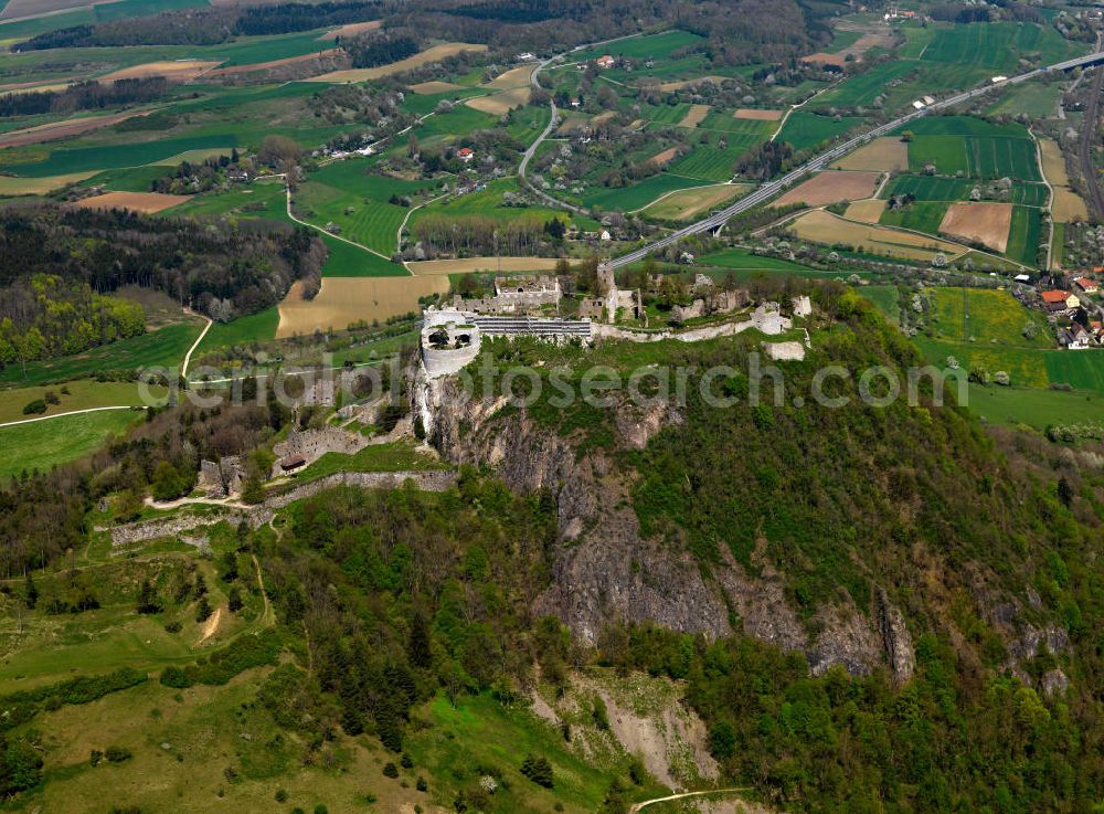 Singen ( Hohentwiel ) from the bird's eye view: View of the fortress Hohentwiel, a former fortress on the summit of the volcanic source Hohentwiel Hegau