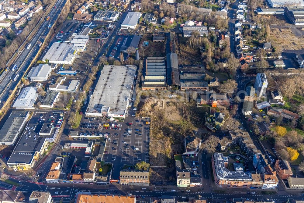 Aerial photograph Herne - Ruin the buildings and halls on Eschstrasse - Dorn area Dornstrasse in Herne in the state North Rhine-Westphalia, Germany