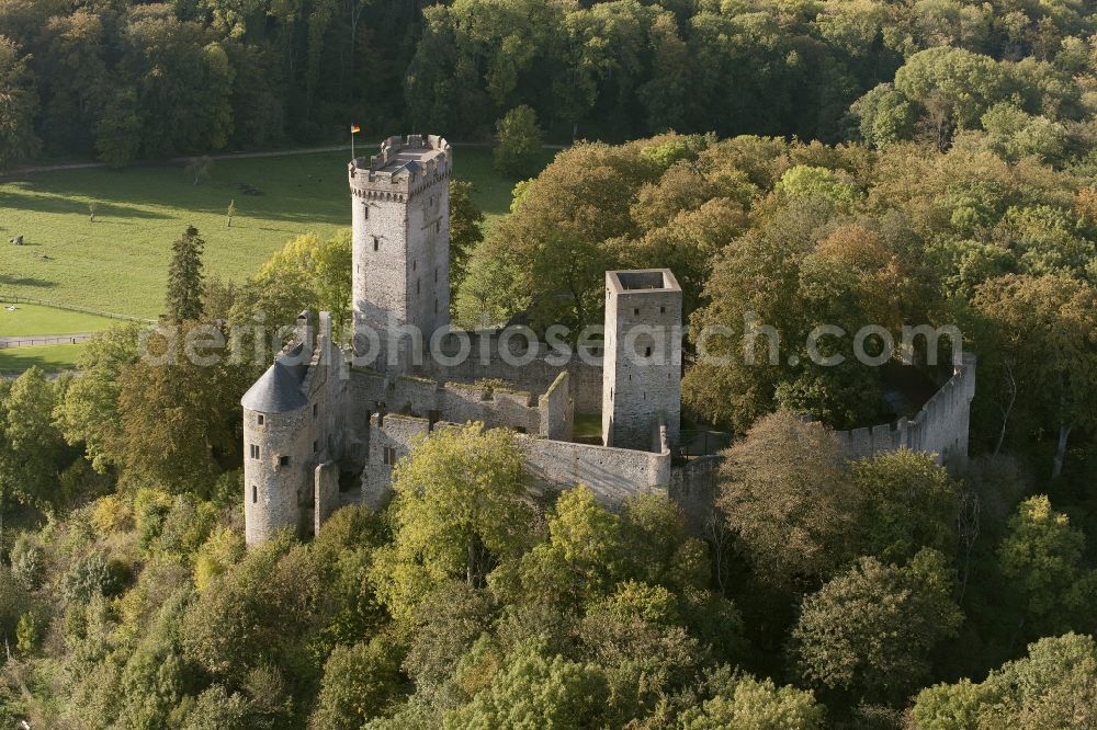 Aerial image Pelm - Ruins of the castle in Kassel Pelm in Rhineland-Palatinate