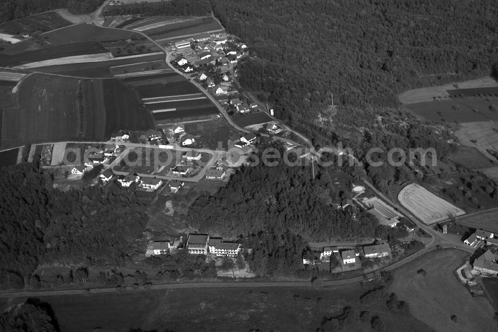 Altenstein from above - Ruins and vestiges of the former castle in Altenstein in the state Bavaria, Germany