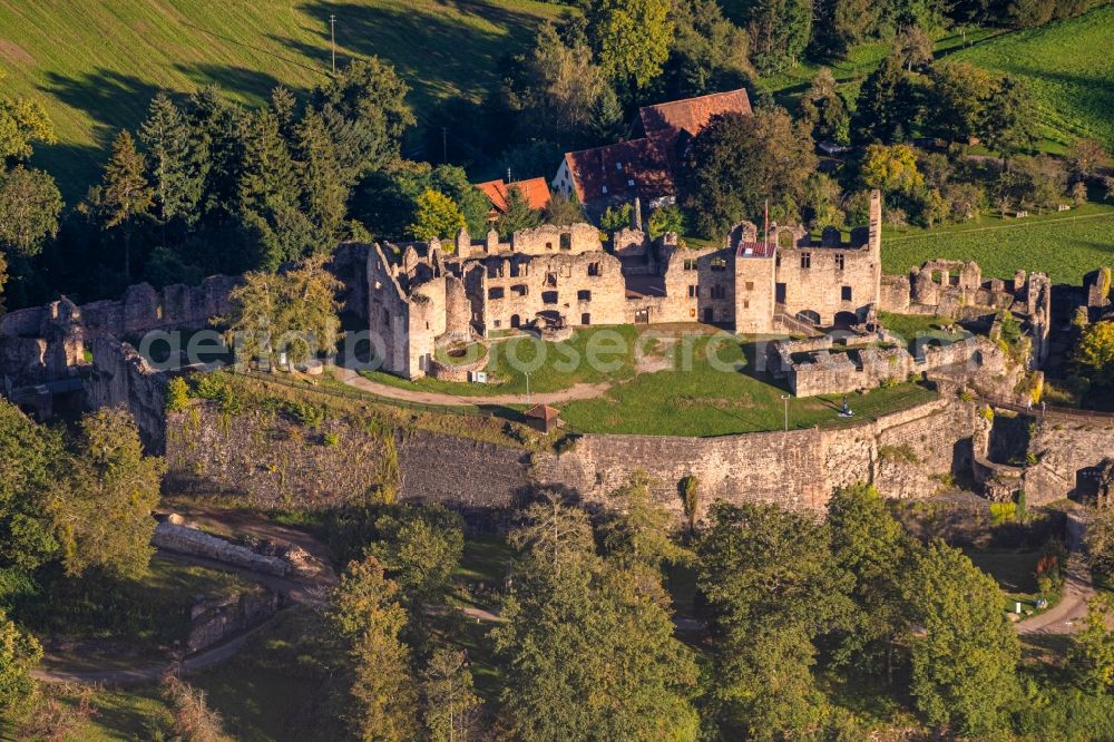 Aerial photograph Emmendingen - Ruins and vestiges of the former castle Hochburg Emmendingen, Bundesland Baden-Wuerttemberg in Emmendingen in the state Baden-Wuerttemberg