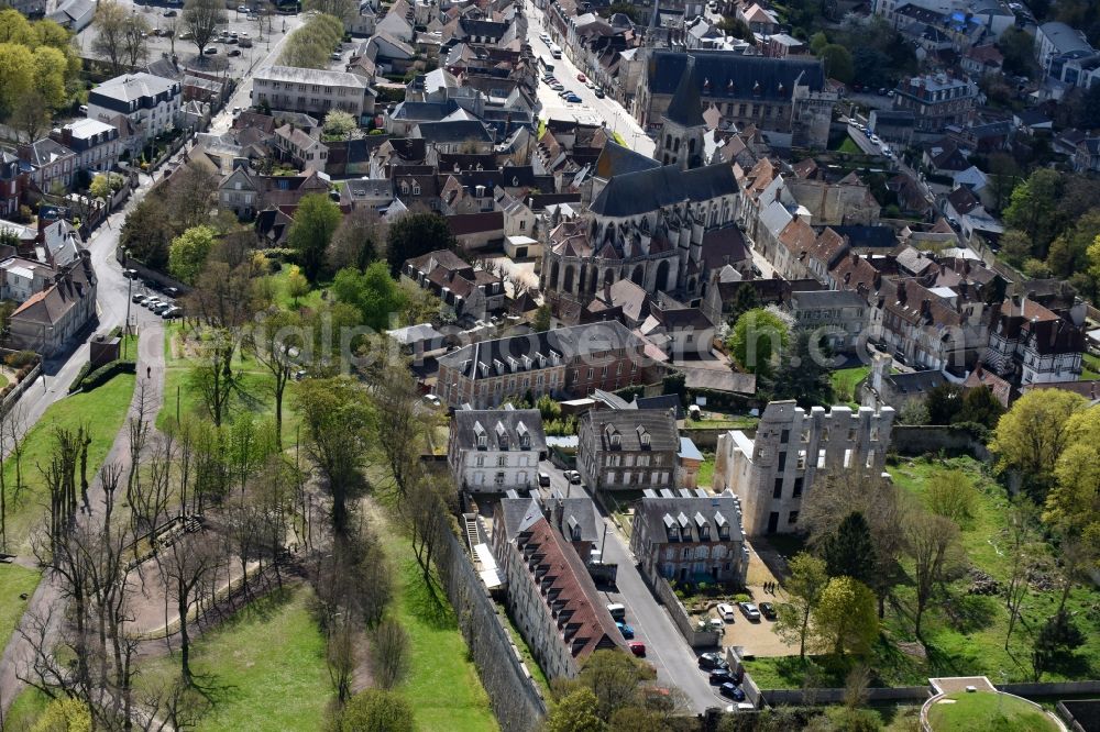 Clermont from above - Ruins and vestiges of the former castle and fortress in Clermont in Nord-Pas-de-Calais Picardy, France