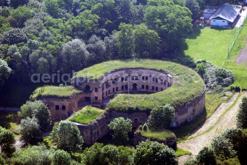 Aerial photograph Koblenz - Ruins and vestiges of the former castle and fortress Fort Asterstein in Koblenz in the state Rhineland-Palatinate, Germany