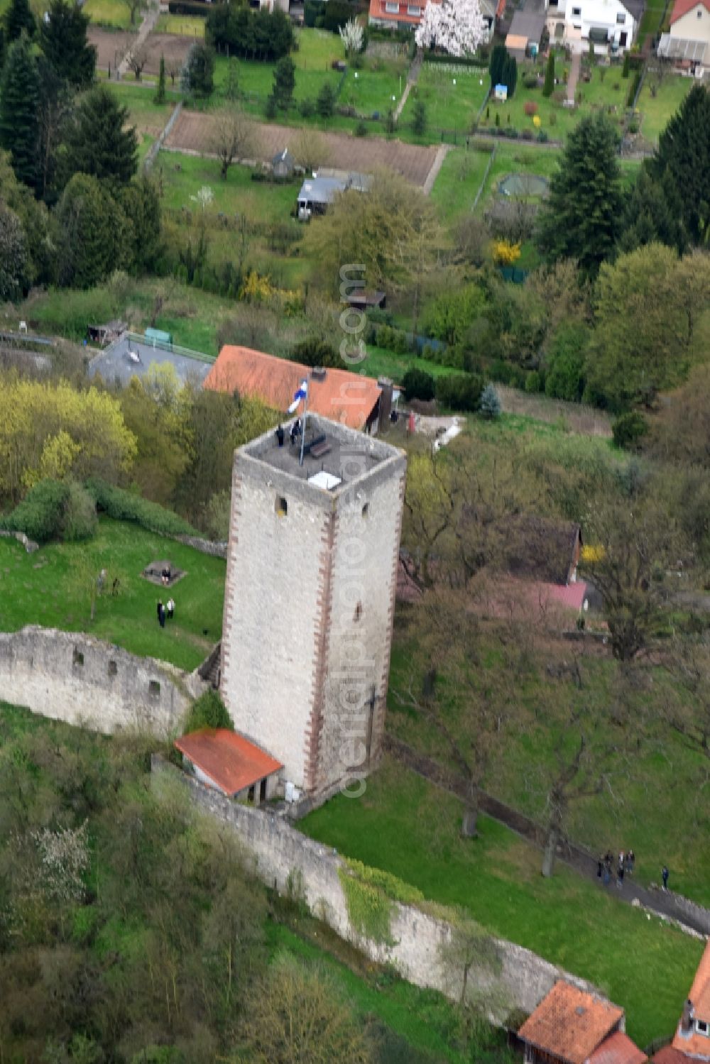 Aerial photograph Greene - Ruins and vestiges of the former castle and fortress in Greene in the state Lower Saxony