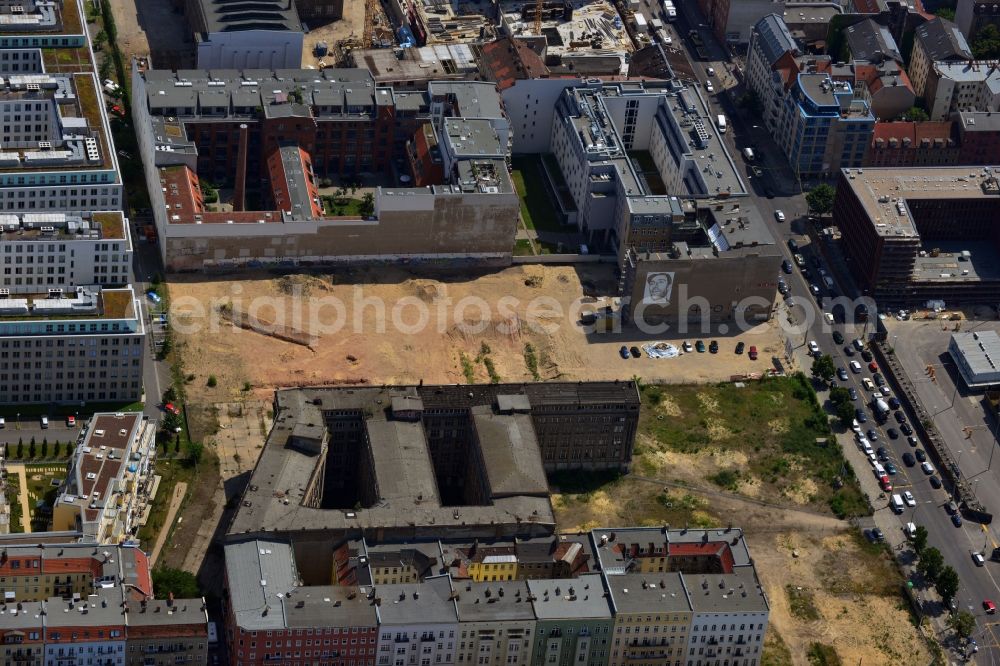 Berlin Mitte from above - Ruins of the factory building of TLG on the Chausseestrasse in the middle of Berlin