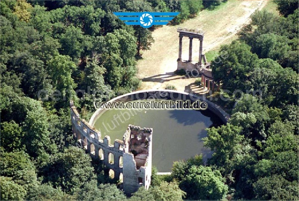 Potsdam / Brandenburg from the bird's eye view: Ruinenberg im Park von Potsdam-Sancoussi. Webmaster@Park-Sanssouci.de