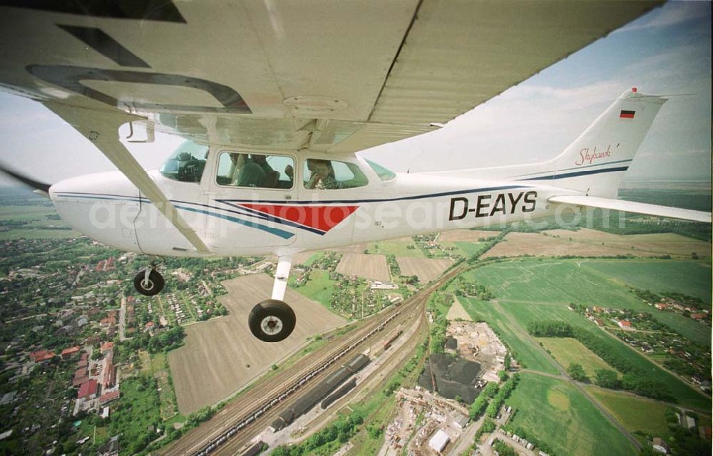 Forst / BRB from above - Rundflug der Agentur mit der Forster Rosenkönigin mit einer C172 der Niederlausitz Flug GmbH vom Flugplatz Neuhausen aus über Cottbus und Forst.