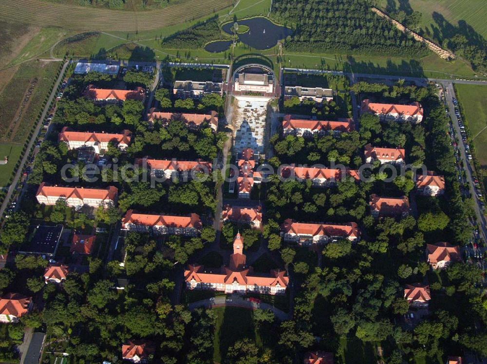 Aerial image Neuruppin (Brandenburg) - Blick auf das Ruppiner Klinikum in Neuruppin. Ruppiner Kliniken GmbH, Fehrbelliner Straße 38, D-16816 Neuruppin, Telefon: (0 33 91) 39-0, Telefax: (0 33 91) 39 10 09, http://