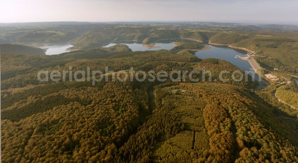 Düren from above - View of the Rurstausee near Dueren in the state of North Rhine-Westphalia