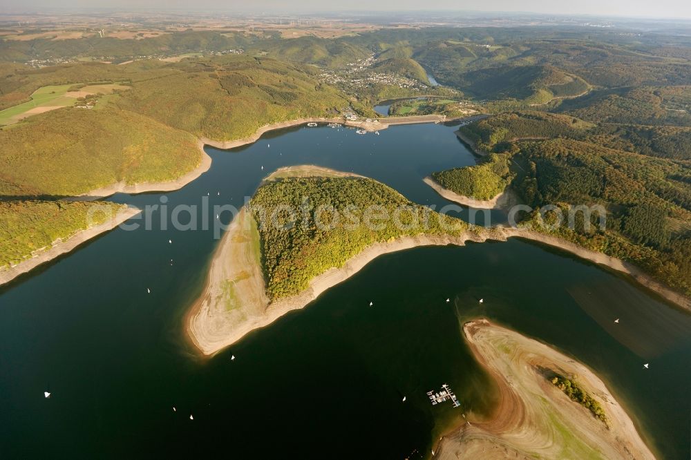 Aerial photograph Düren - View of the Rurstausee near Dueren in the state of North Rhine-Westphalia