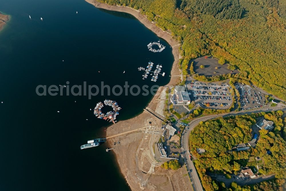 Düren from above - View of the Rurstausee near Dueren in the state of North Rhine-Westphalia