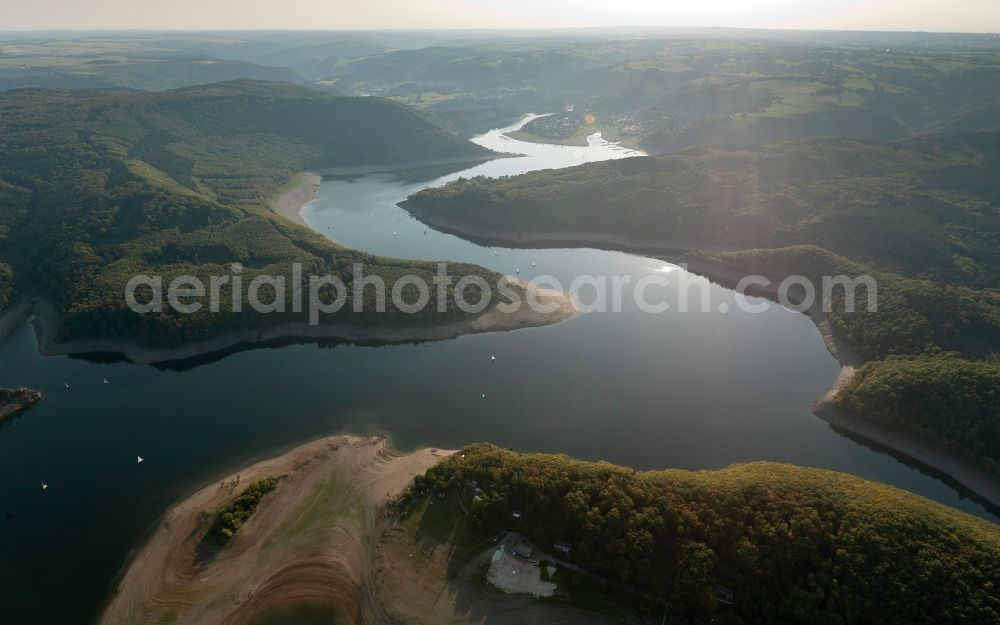 Düren from the bird's eye view: View of the Rurstausee near Dueren in the state of North Rhine-Westphalia