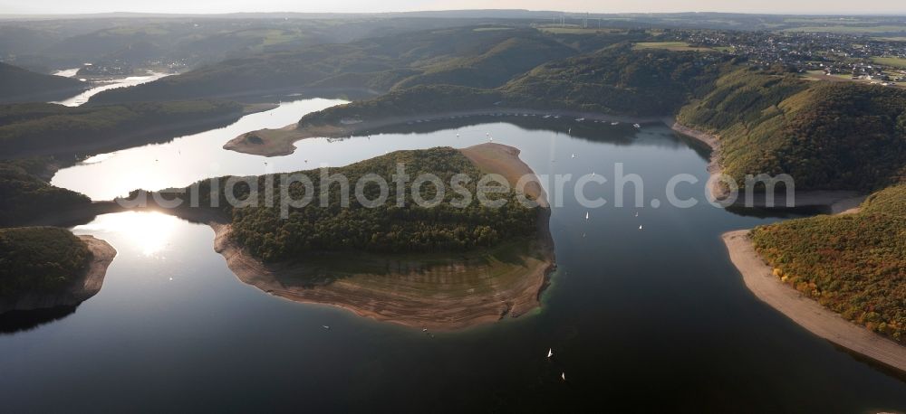 Aerial image Düren - View of the Rurstausee near Dueren in the state of North Rhine-Westphalia