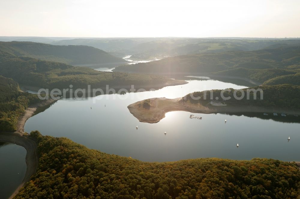 Aerial image Düren - View of the Rurstausee near Dueren in the state of North Rhine-Westphalia