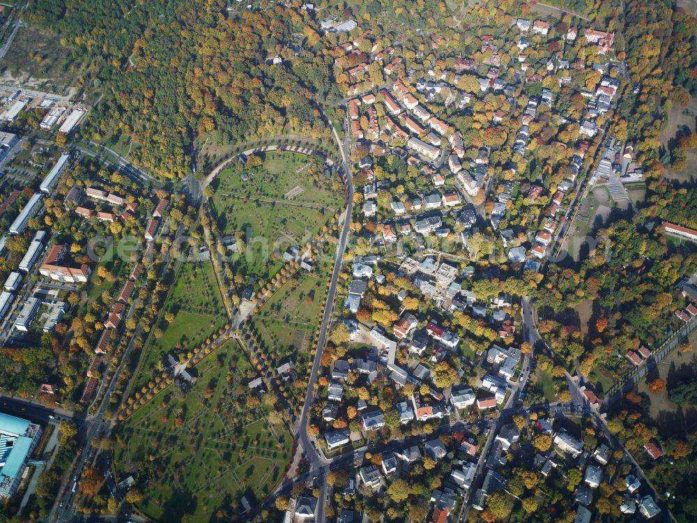 Potsdam from above - View of the Russian Colony Alexandrowka in Potsdam in the state Brandenburg