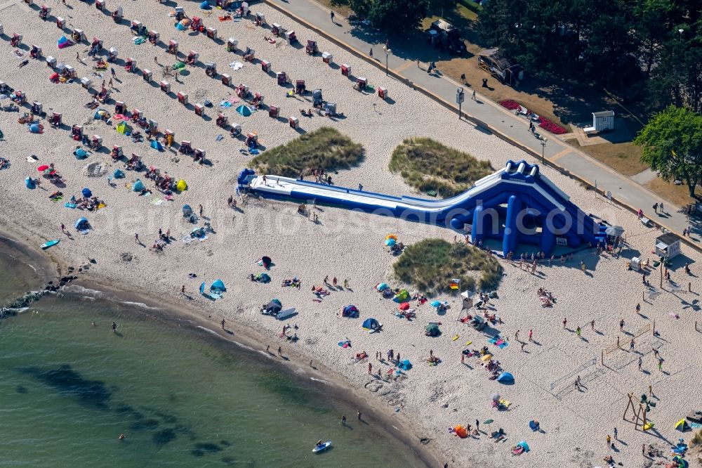 Grömitz from above - Slide on the beach in Groemitz in the state Schleswig-Holstein, Germany