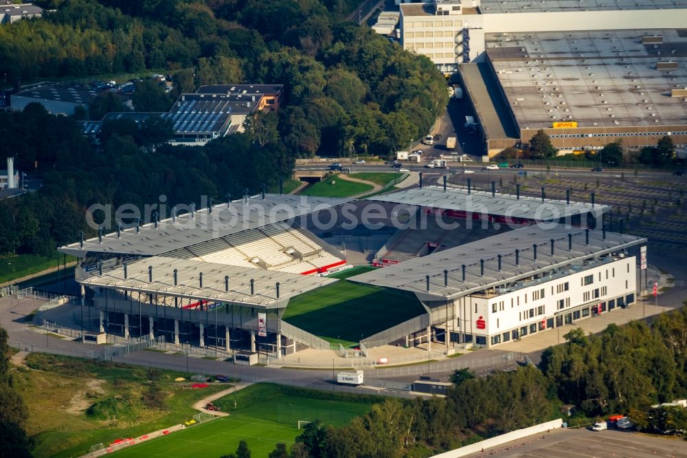 Aerial photograph Essen - RWE - Red-White Stadium in Essen in North Rhine-Westphalia